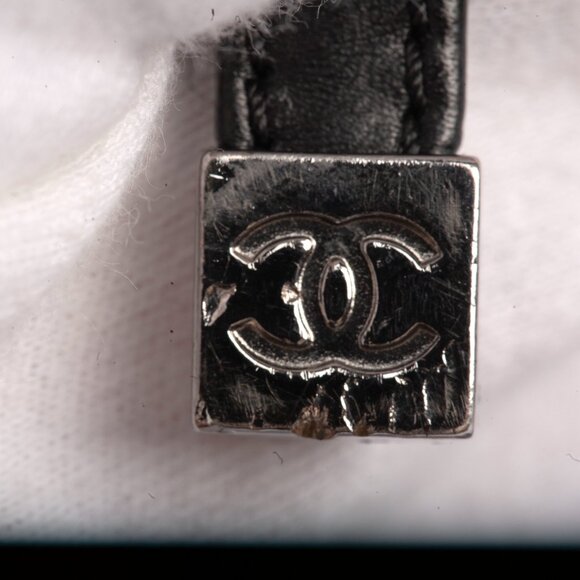 Authentic Chanel Matelasse Haraco Black Chain Shoulder Tote Bag - Picture 7 of 10